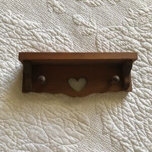 Cottagecore Wooden Shelf With Hooks